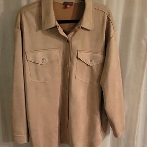 Vince Camuto Beige Button-Up Shirt